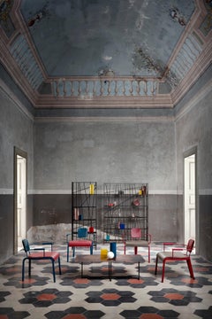 21st Century by Luca Casini Bookcase Steel Artisan Laser-Cut Hand-Welded