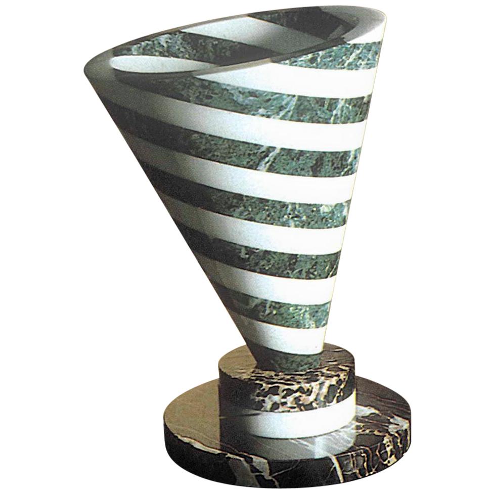 21st Century by Martine Bedin "Piotr" Marble Sculpture Vase Centerpiece