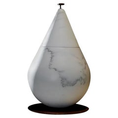 21st Century by M.De Lucchi Sculpture Marble Vase in White Carrara and Calacatta