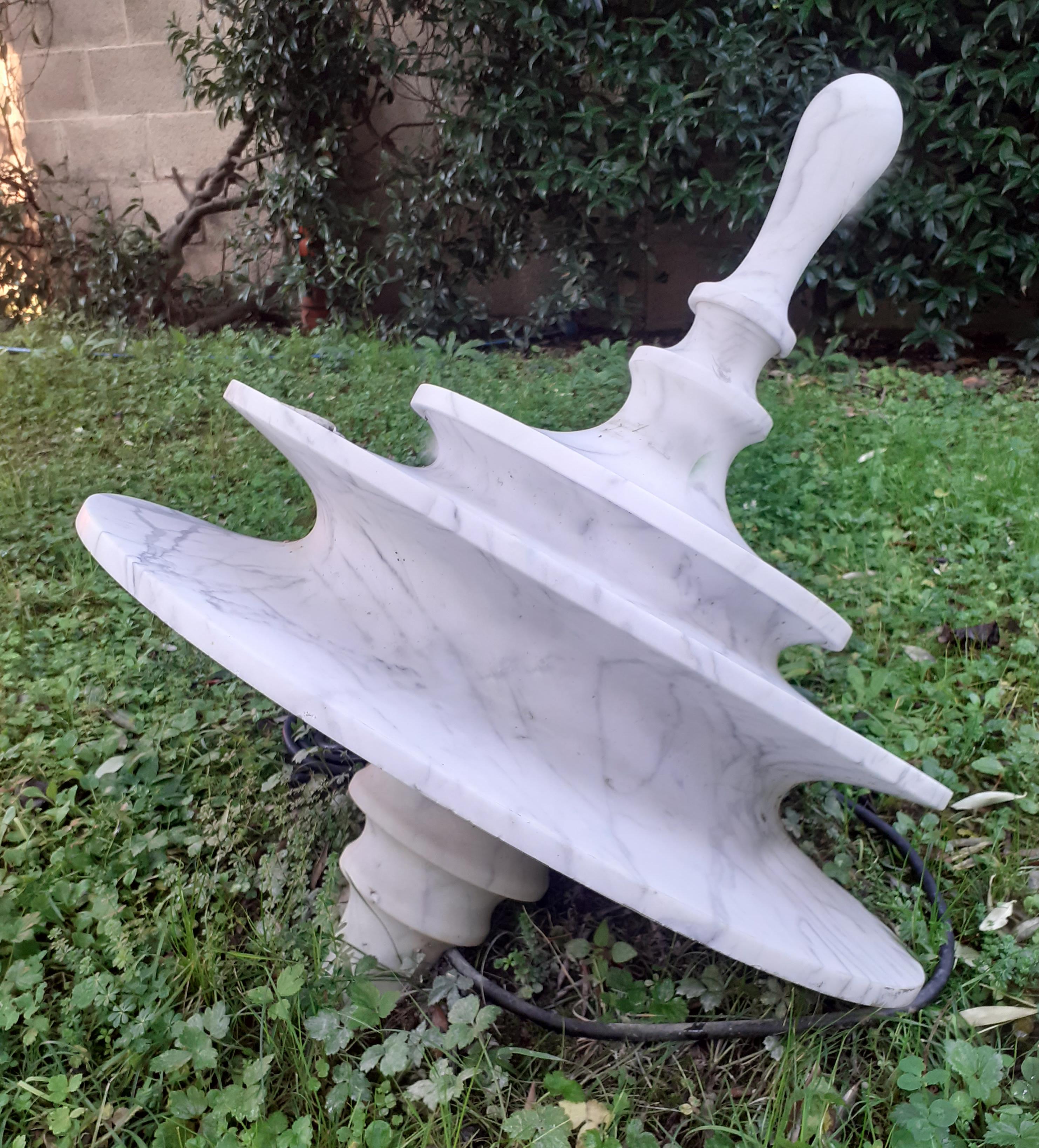Hand-Crafted 21st Century by Michele de Lucchi Garden Marble Spinning Top Lamp For Sale