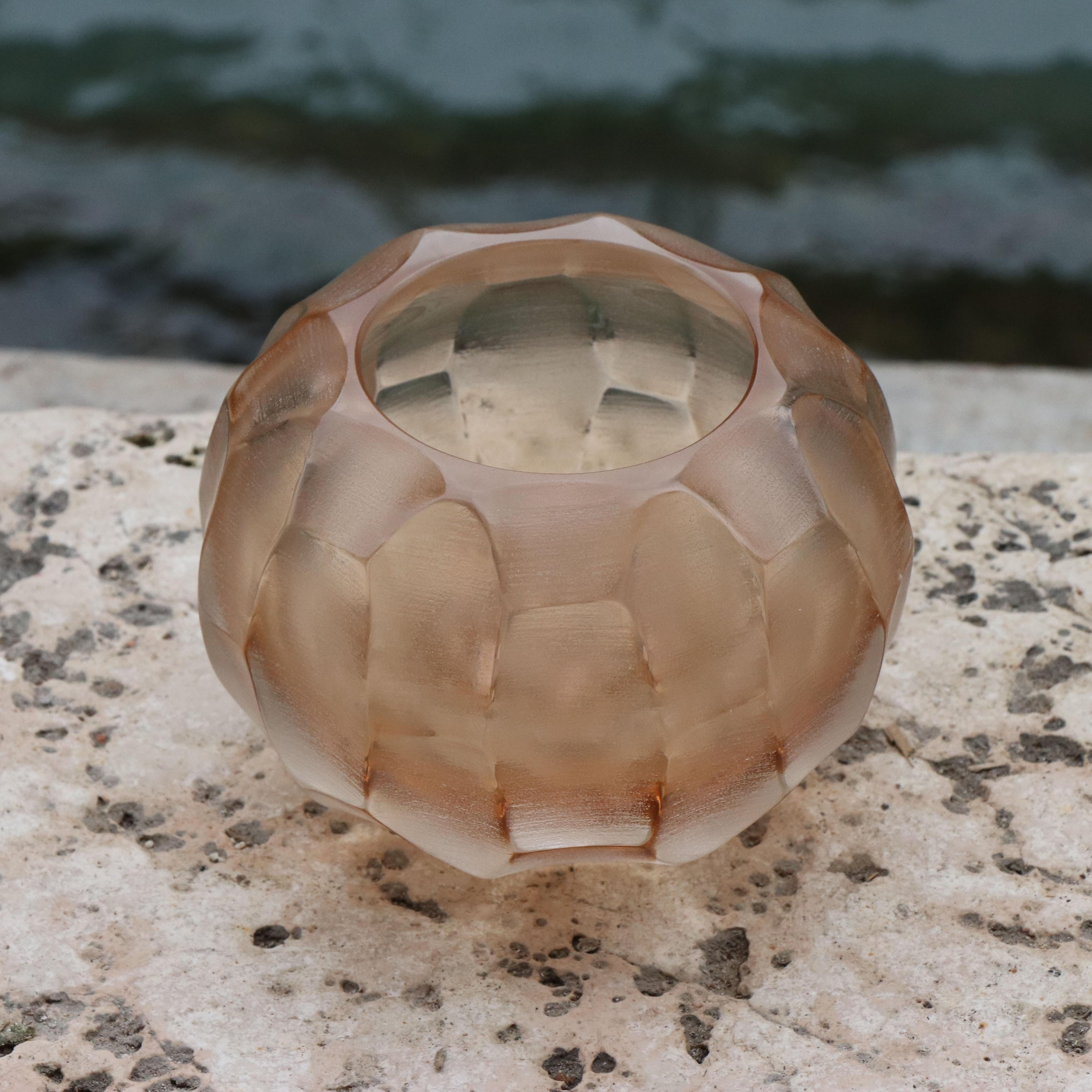Modern 21st Century by Micheluzzi Glass Bocia Light Pink Vase Handmade Murano Glass