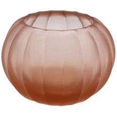 21st Century by Micheluzzi Glass Bocia Light Pink Vase Handmade Murano Glass