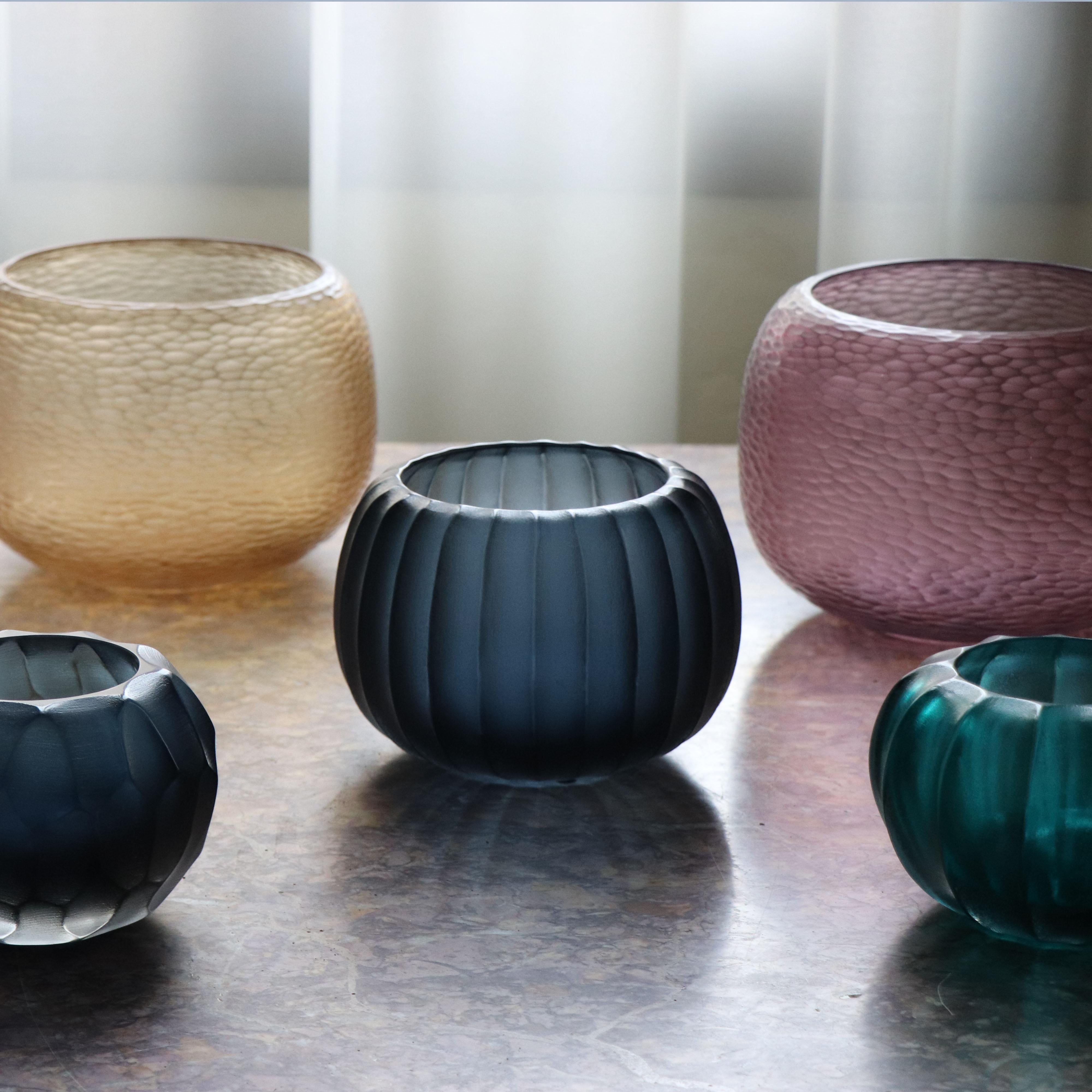 21st Century by Micheluzzi Glass Bocia Oceano Vase Handmade Murano Glass In New Condition For Sale In Venice, IT