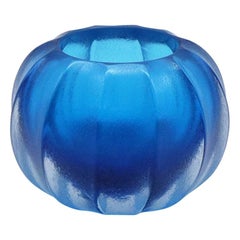 21st Century by Micheluzzi Glass Bocia Sky Blue Vase Handmade Murano Glass