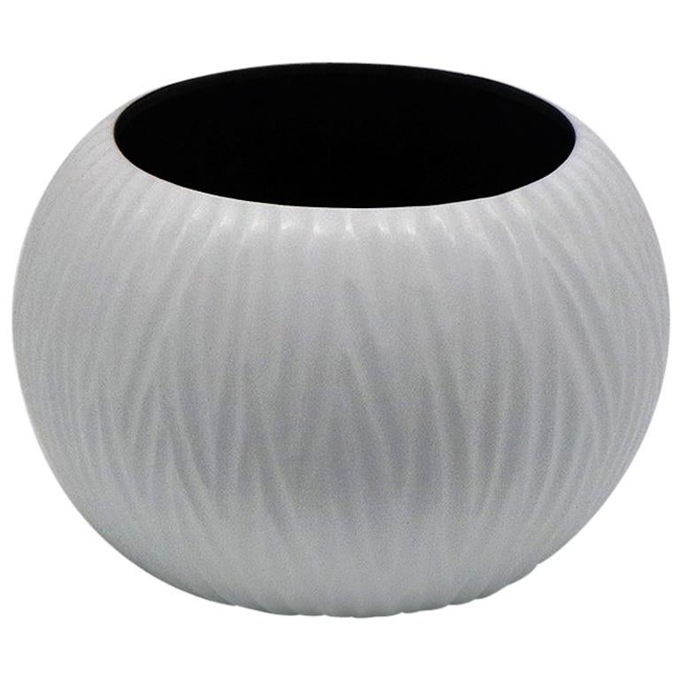 21st Century by Micheluzzi Glass Bocia White Vase Handmade Murano Glass For Sale