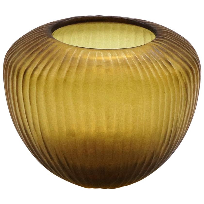 21st Century by Micheluzzi Glass Goccia Honey Vase Handmade Murano Glass