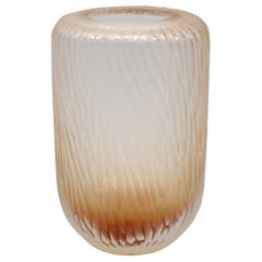 21st Century by Micheluzzi Glass Light Pink Vase Handmade Murano Glass