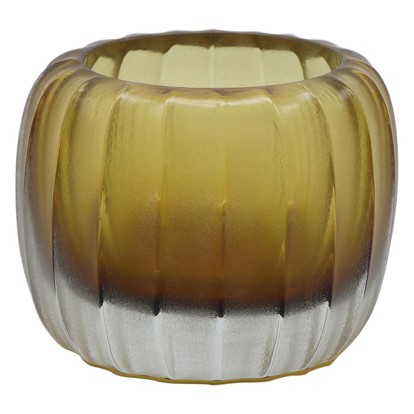 21st Century by Micheluzzi Glass Pozzo Honey Vase Handmade Murano Glass For Sale