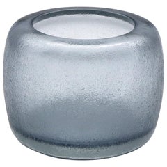 21st Century by Micheluzzi Glass Pozzo Silver Vase Handmade Murano Glass