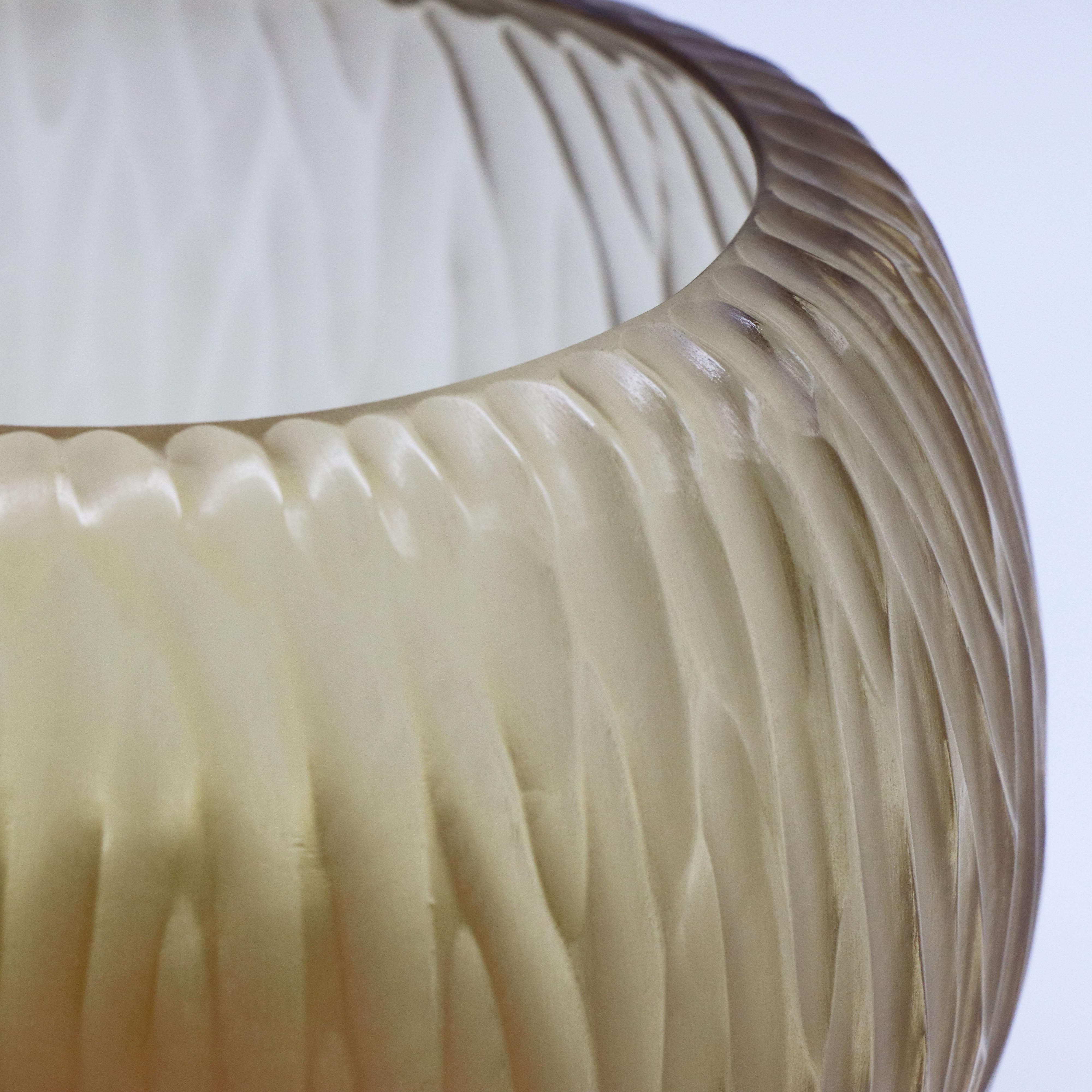 21st Century by Micheluzzi Glass Puffo Honey Vase Handmade Murano Glass In New Condition In Venice, IT