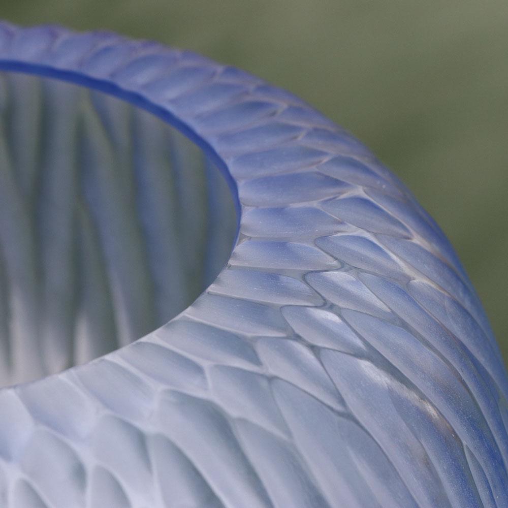 Modern 21st Century by Micheluzzi Glass Puffo Light Blue Vase Handmade Murano Glass For Sale