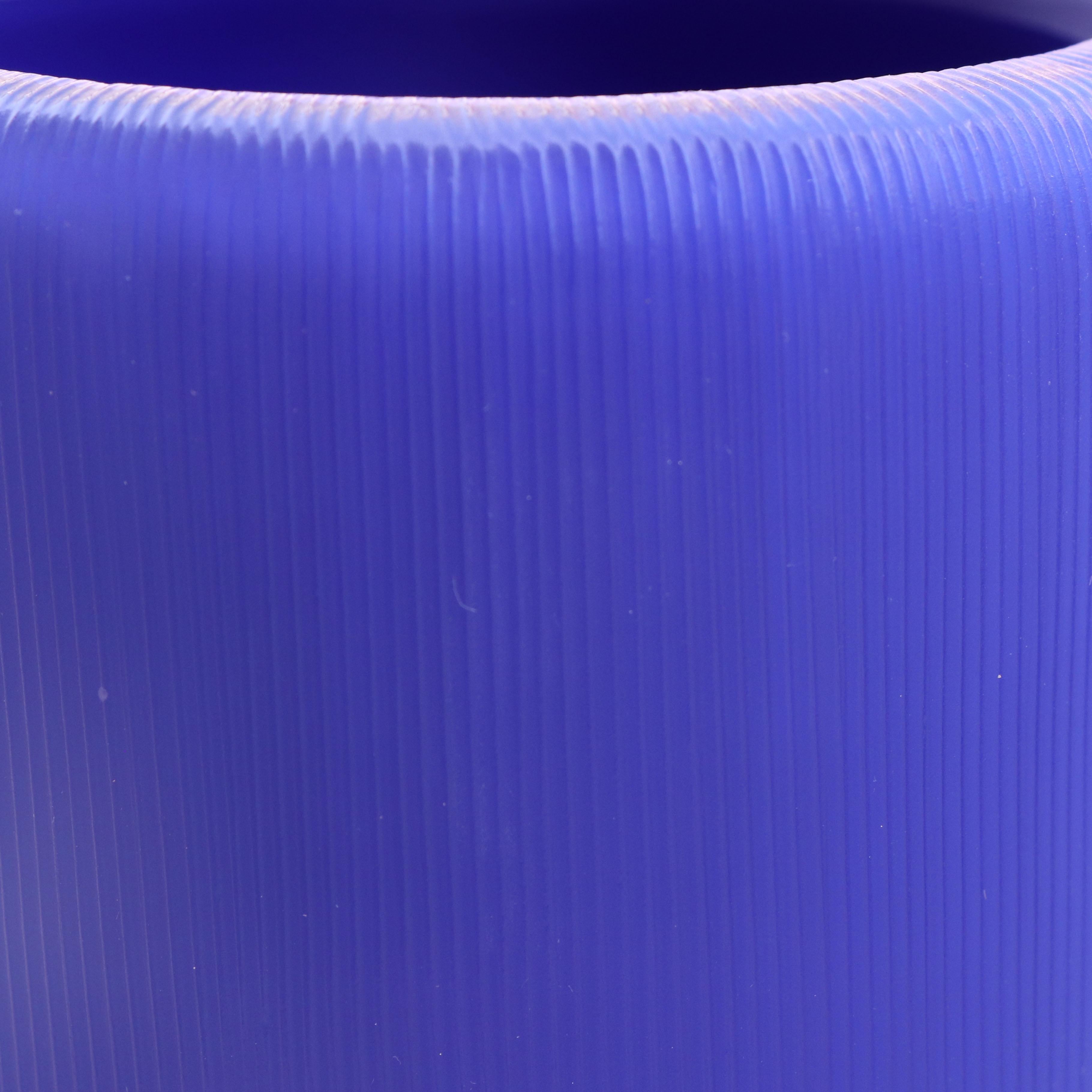 Hand-Carved 21st Century by Micheluzzi Glass Rullo Lapis Vase Handmade Murano Glass For Sale