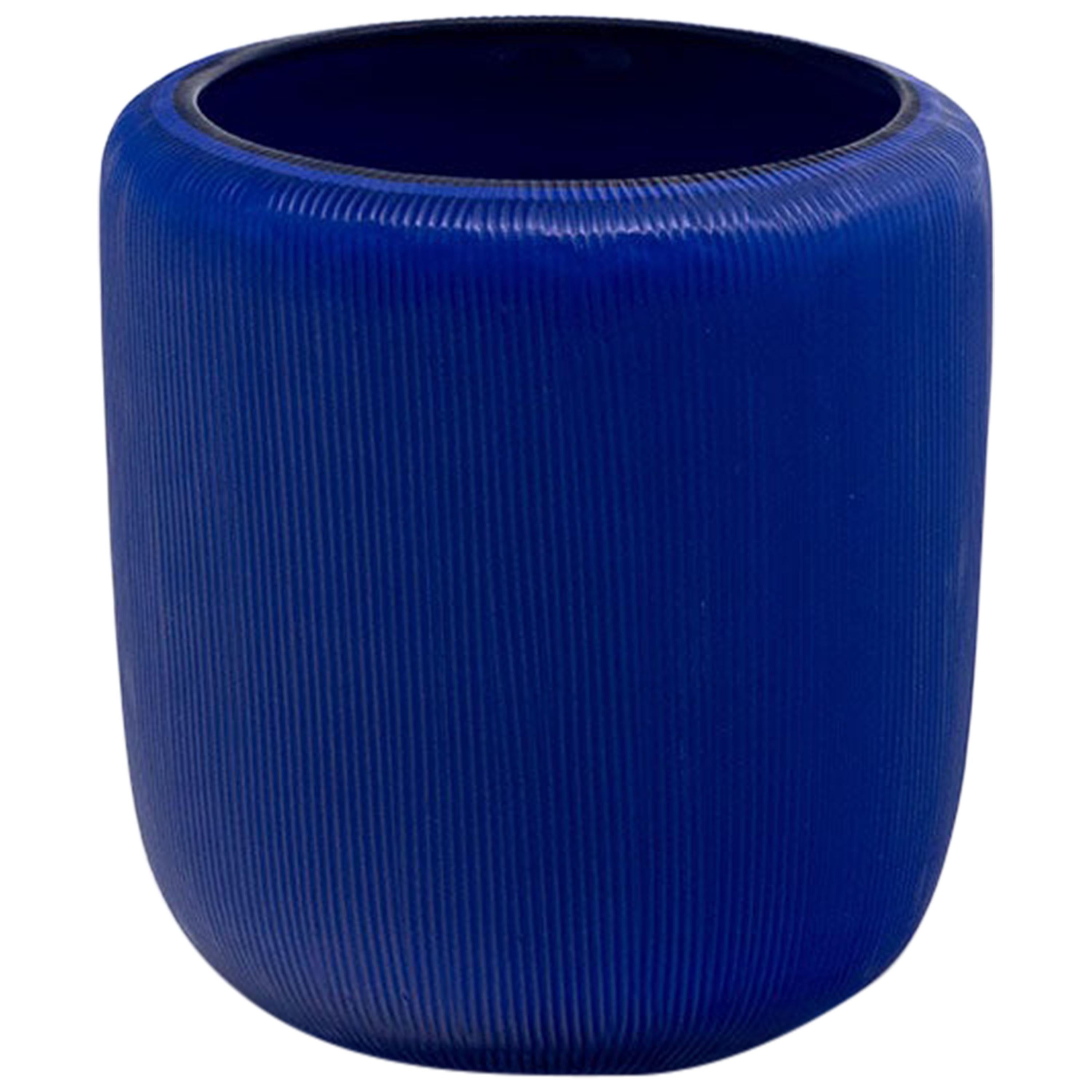 21st Century by Micheluzzi Glass Rullo Lapis Vase Handmade Murano Glass For Sale