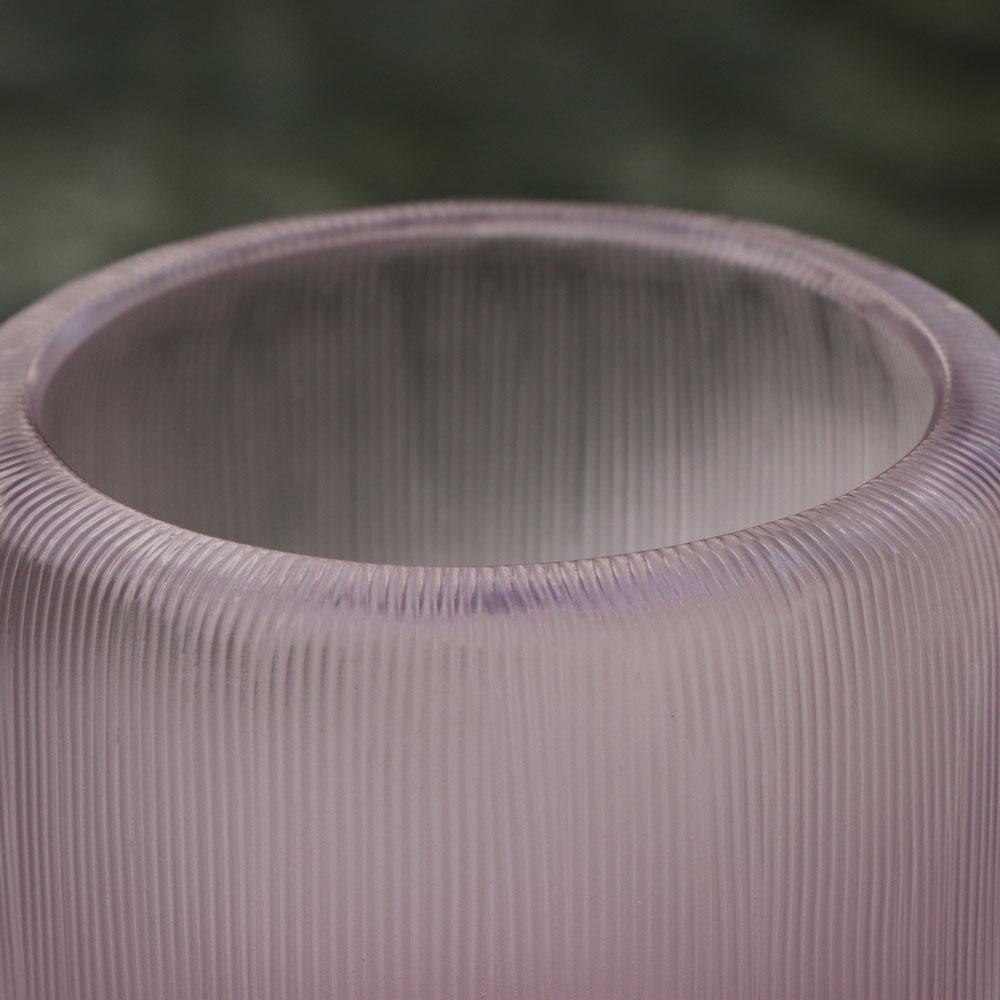 Modern 21st Century by Micheluzzi Glass Rullo Lilac Vase Handmade Murano Glass For Sale