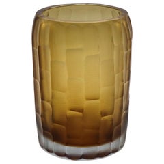 21st Century by Micheluzzi Glass Rullo Tall Honey Vase Handmade Murano Glass