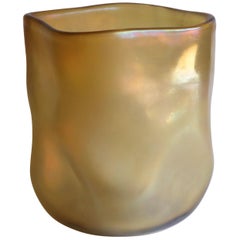 21st Century by Micheluzzi Glass Sacco Honey Vase Handmade Murano Glass