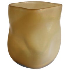 21st Century by Micheluzzi Glass Sacco Honey Vase Handmade Murano Glass