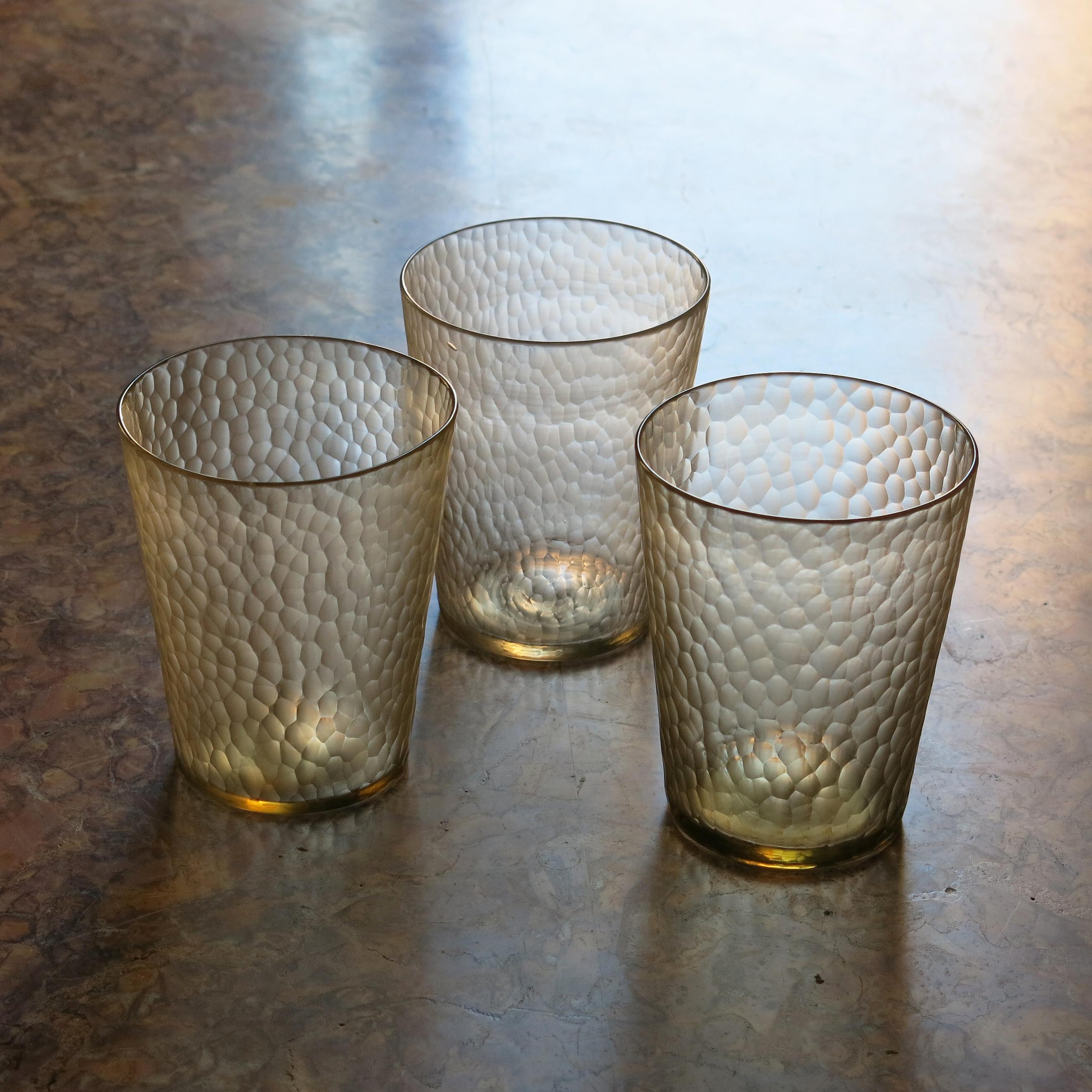 21st Century by Micheluzzi Glass, Six Glasses Handmade Murano Glass, Glassware For Sale 1
