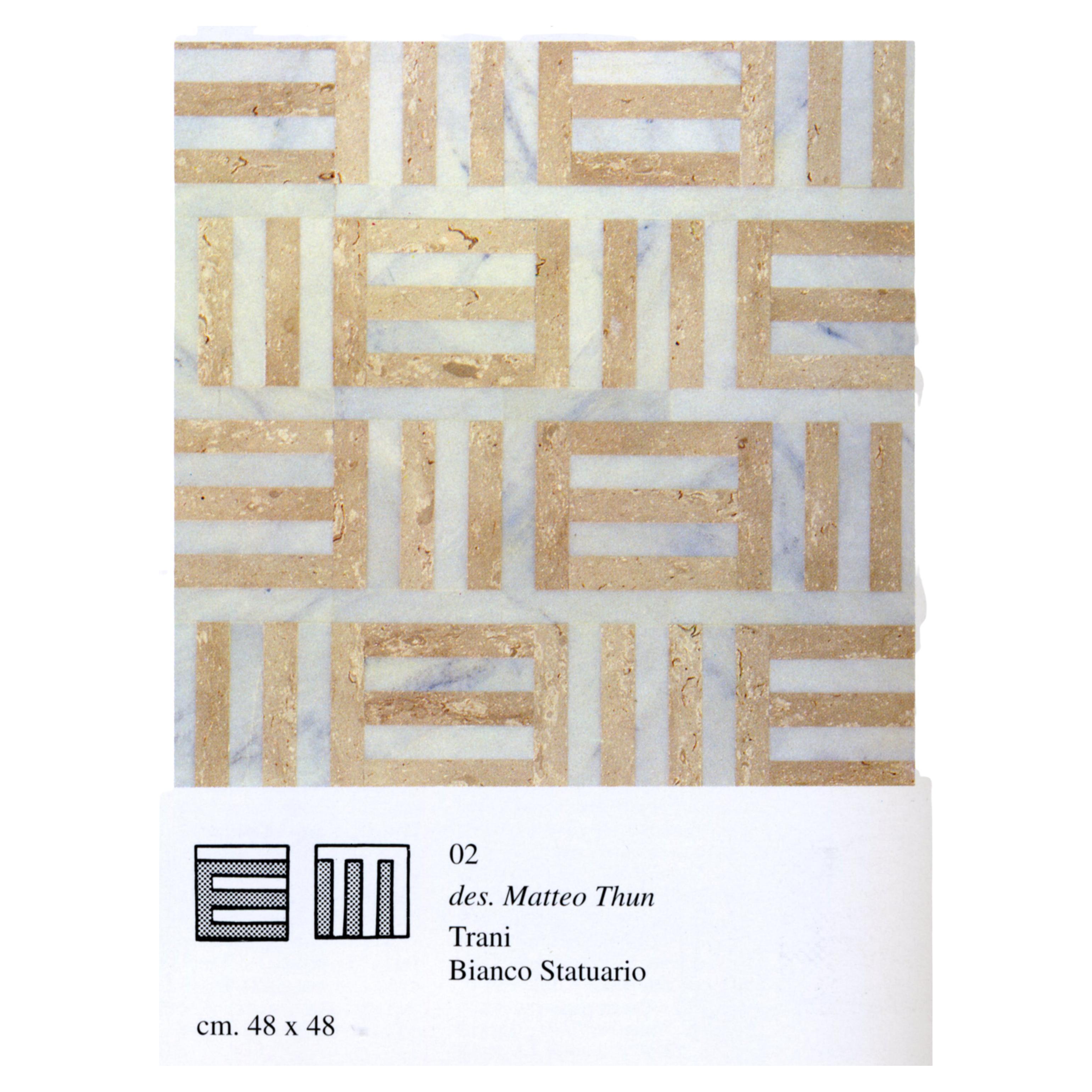 Italienischer polychromer, modularer Marmorboden und Beschichtung des 21. Jahrhunderts von M.Thun „02“