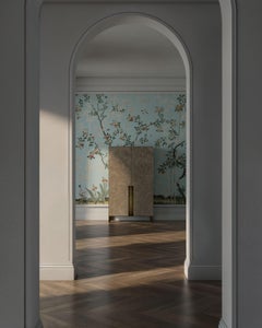 21st Century by Pelizzari Studio Etched Brass Sideboard Alcantara Doors