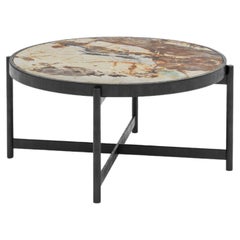 21st Century by Pelizzari Studio Iron Coffee Table Marble Top