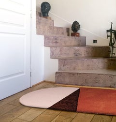 OCI M Right Rug - 100% Wool / Pastel Pink Coral Brick by Portego