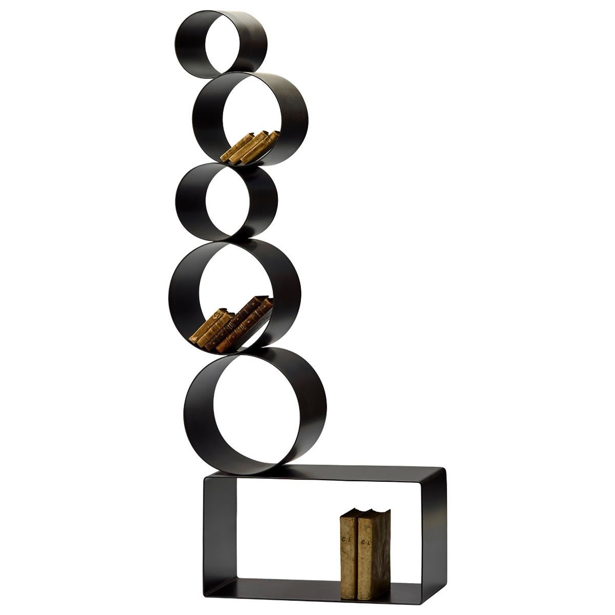 21st Century by Saverio Incombenti Bookcase Steel Artisan Welded For Sale