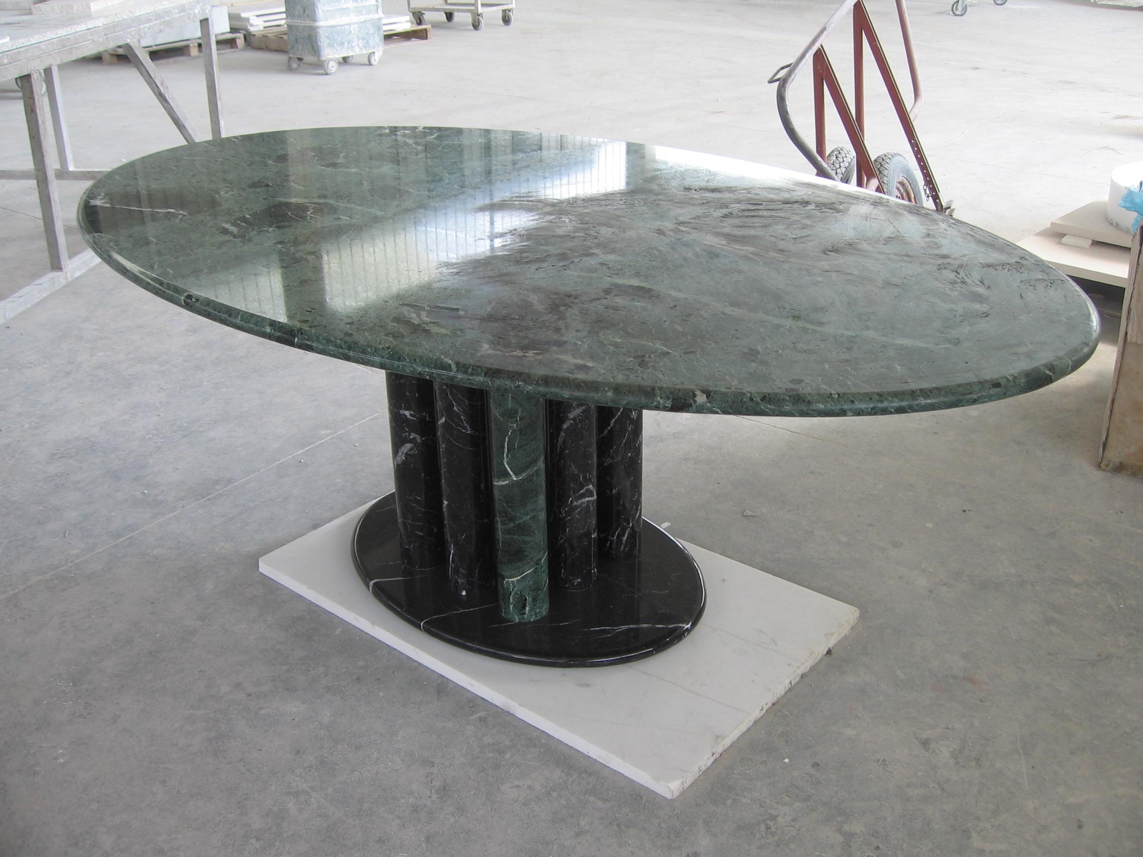 Hand-Crafted 21st Century by Sergio Asti Marble Table in Yellow Travertine and Black Marquina For Sale