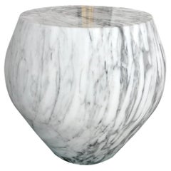 21st Century by Tarek Merlin "CHARLOTTE" Spun Stools in White Carrara Marble