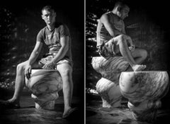 Siglo XXI by Tarek Merlin Taburetes hilados "DORCHESTER" en mármol blanco de Carrara