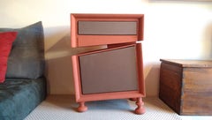 21st Cent. Cabinet-Sculpture Italian Design Contemporary Copper Color Wood-Resin