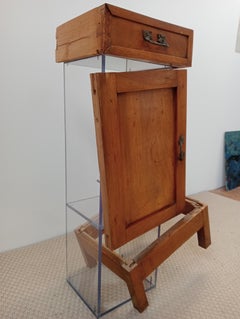 21st Century Cabinet Sculpture Contemporary Italian Design Wood & Plexiglass