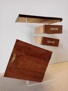 Armario Escultura Siglo XXI Diseño Italiano Contemporáneo Madera y Plexiglás