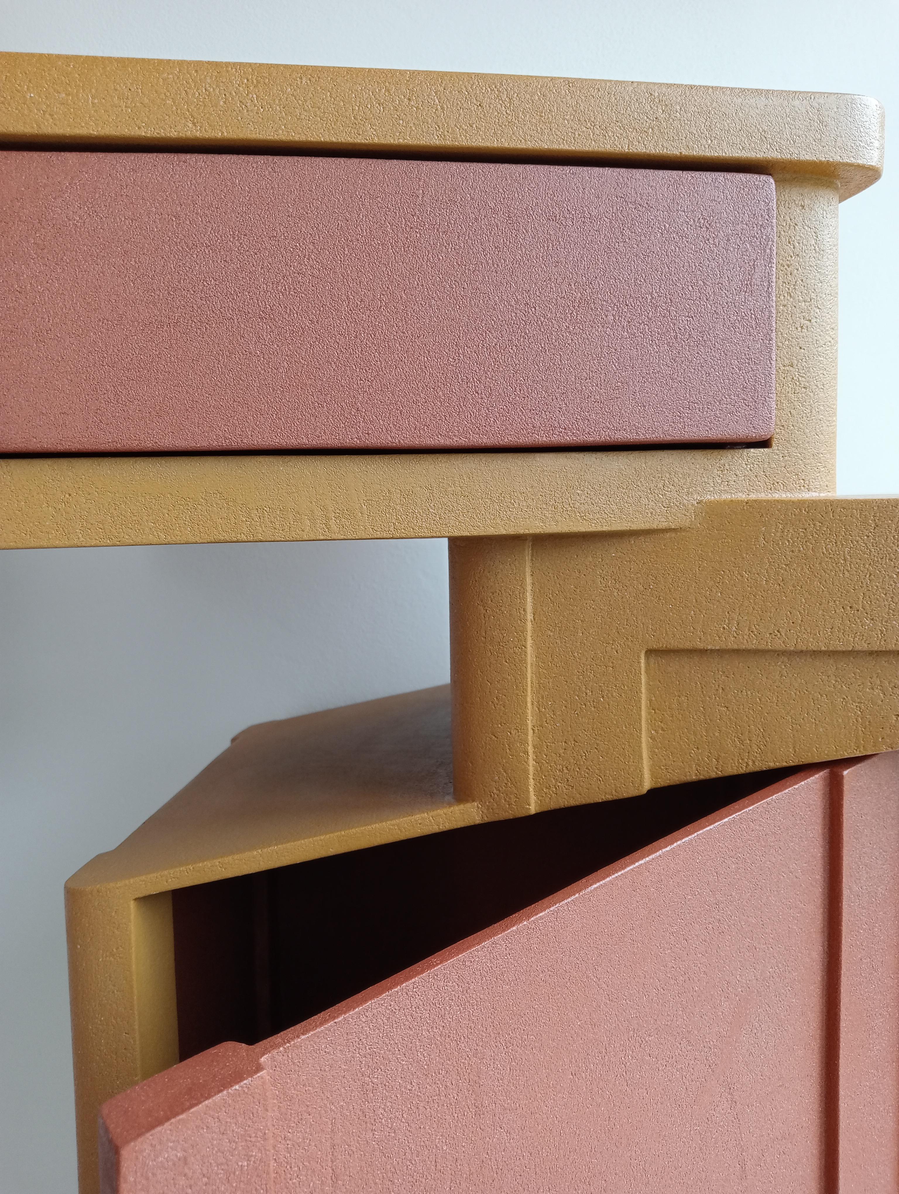 Sculpture de cabinet Design/One Contemporary en Wood et Résine colorée en vente 3