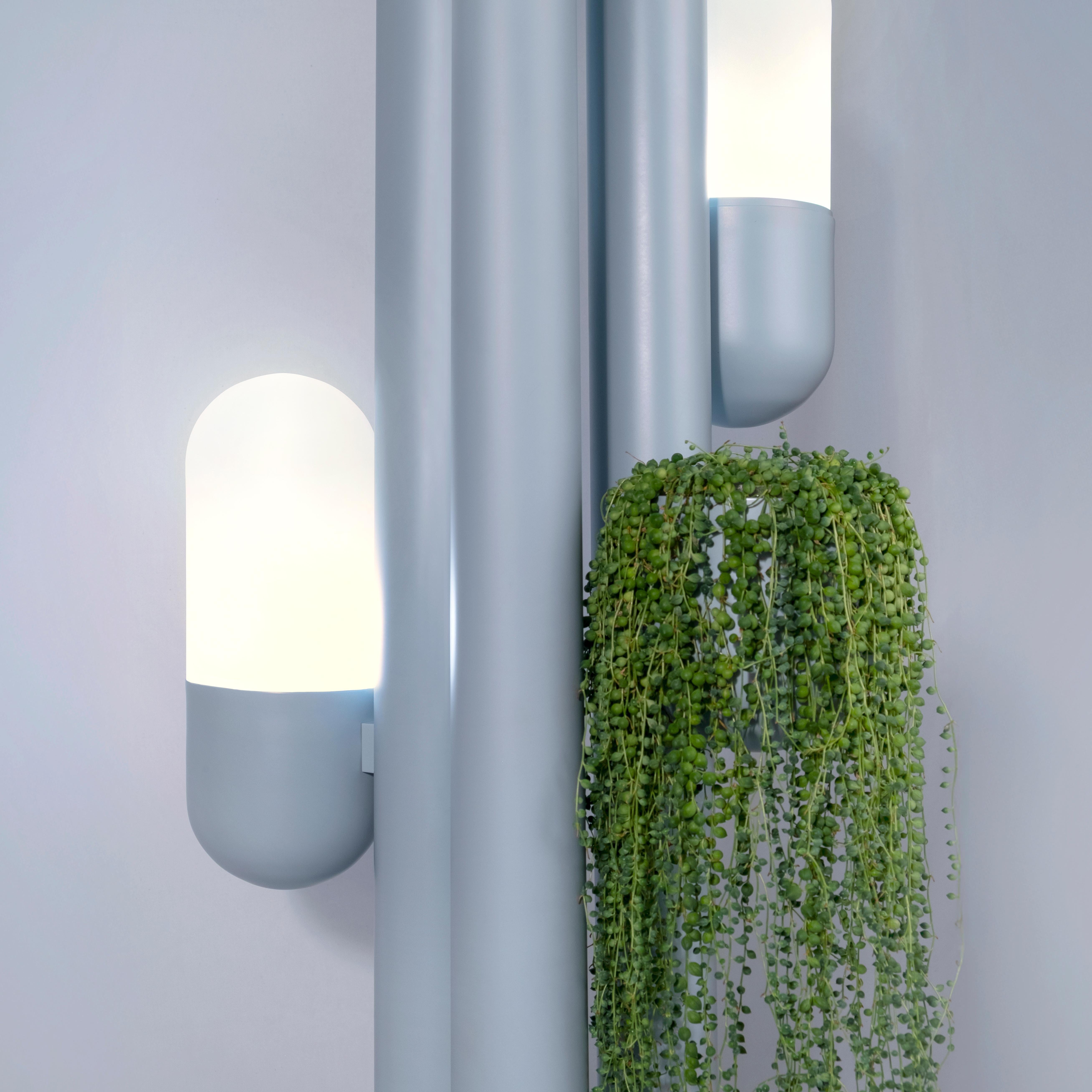 Lampadaire Cactus du 21e siècle, métal laqué et verre blanc par Creativemary en vente 5