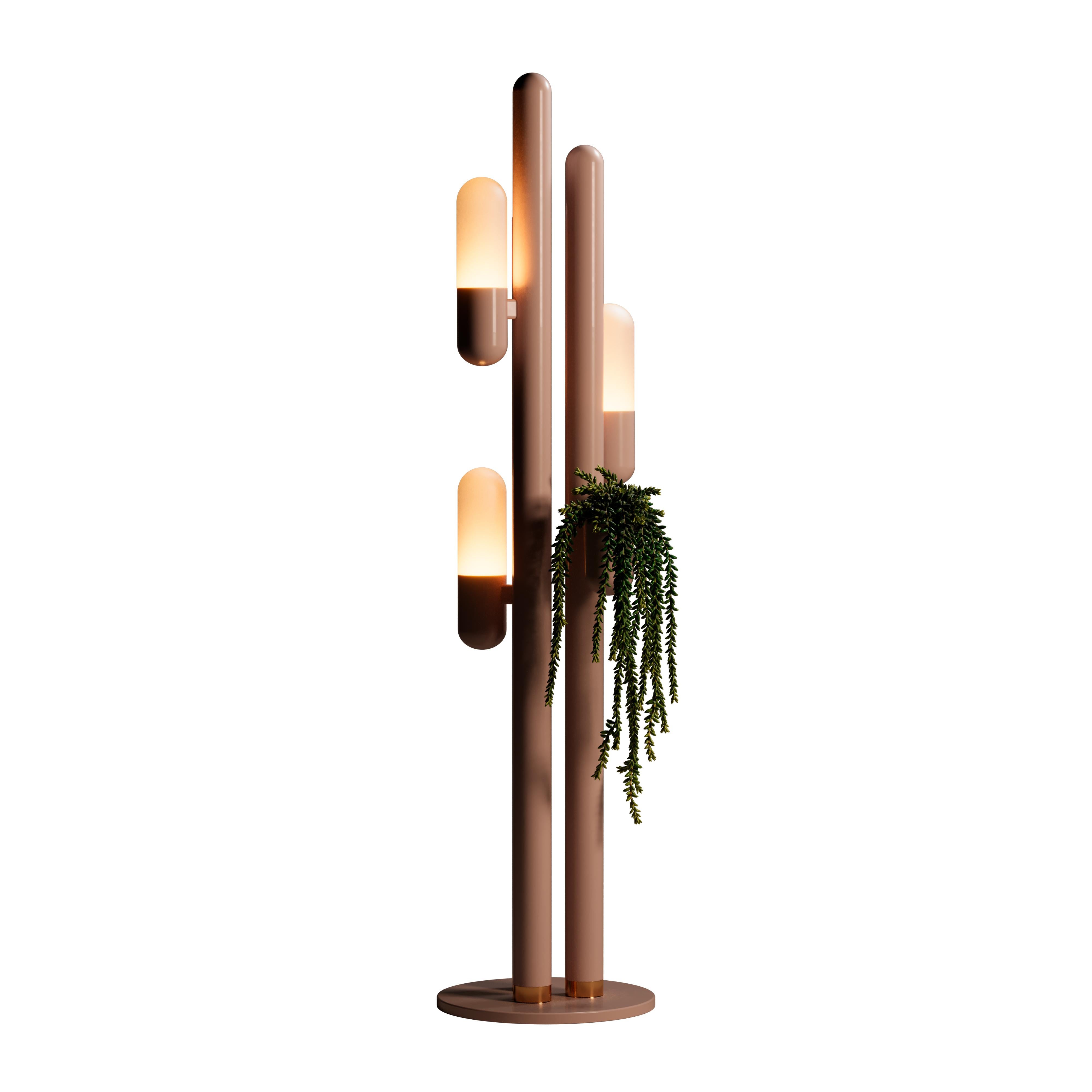 Cactus-Stehlampe aus lackiertem Metall und weißem Glas von Creativemary, 21. Jahrhundert im Angebot 6