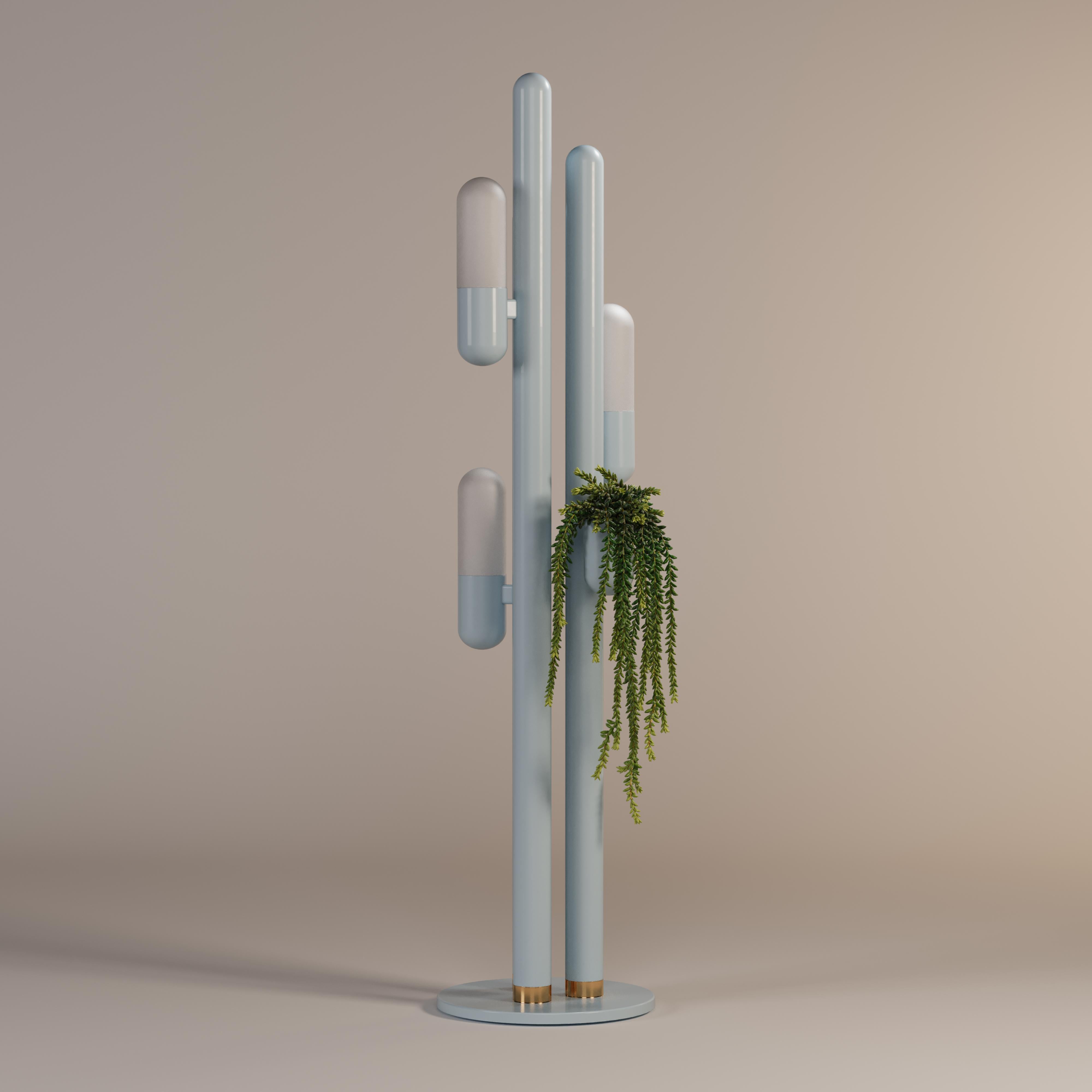 Cactus-Stehlampe aus lackiertem Metall und weißem Glas von Creativemary, 21. Jahrhundert im Angebot 11