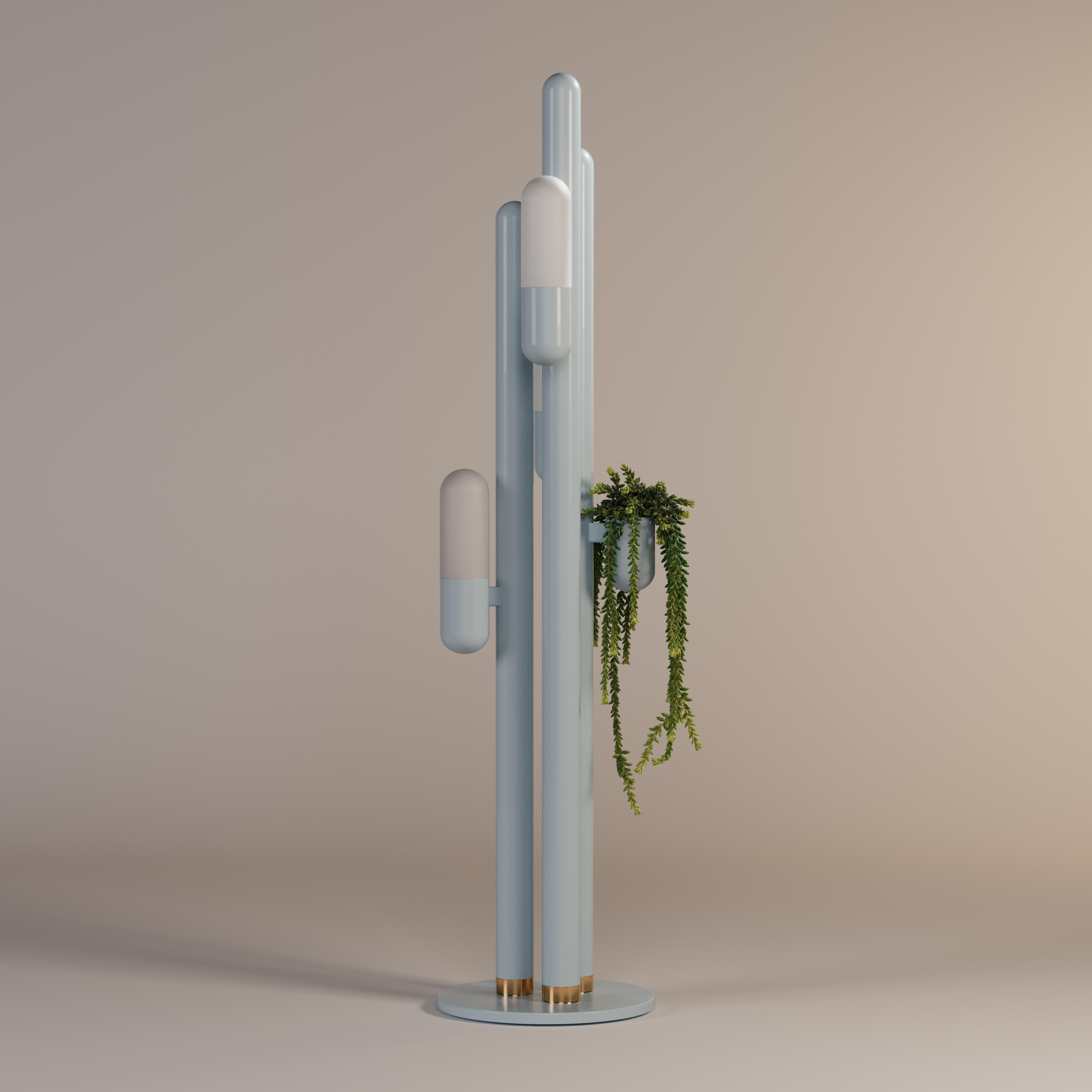 Cactus-Stehlampe aus lackiertem Metall und weißem Glas von Creativemary, 21. Jahrhundert im Angebot 13