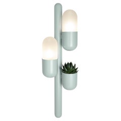 Cactus-Wandleuchte aus lackiertem Metall und weißem Glas von Creativemary, 21. Jahrhundert