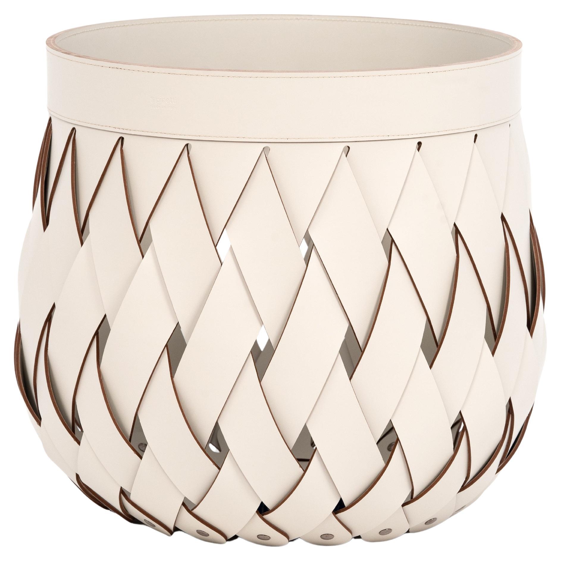 21st Century Canaria Medium Basket Handwoven in Italy