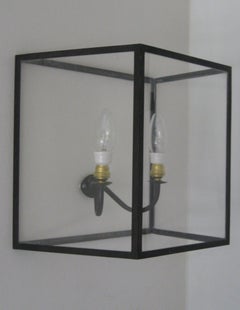 Applique murale à bougie du 21e siècle en laiton et verre LED