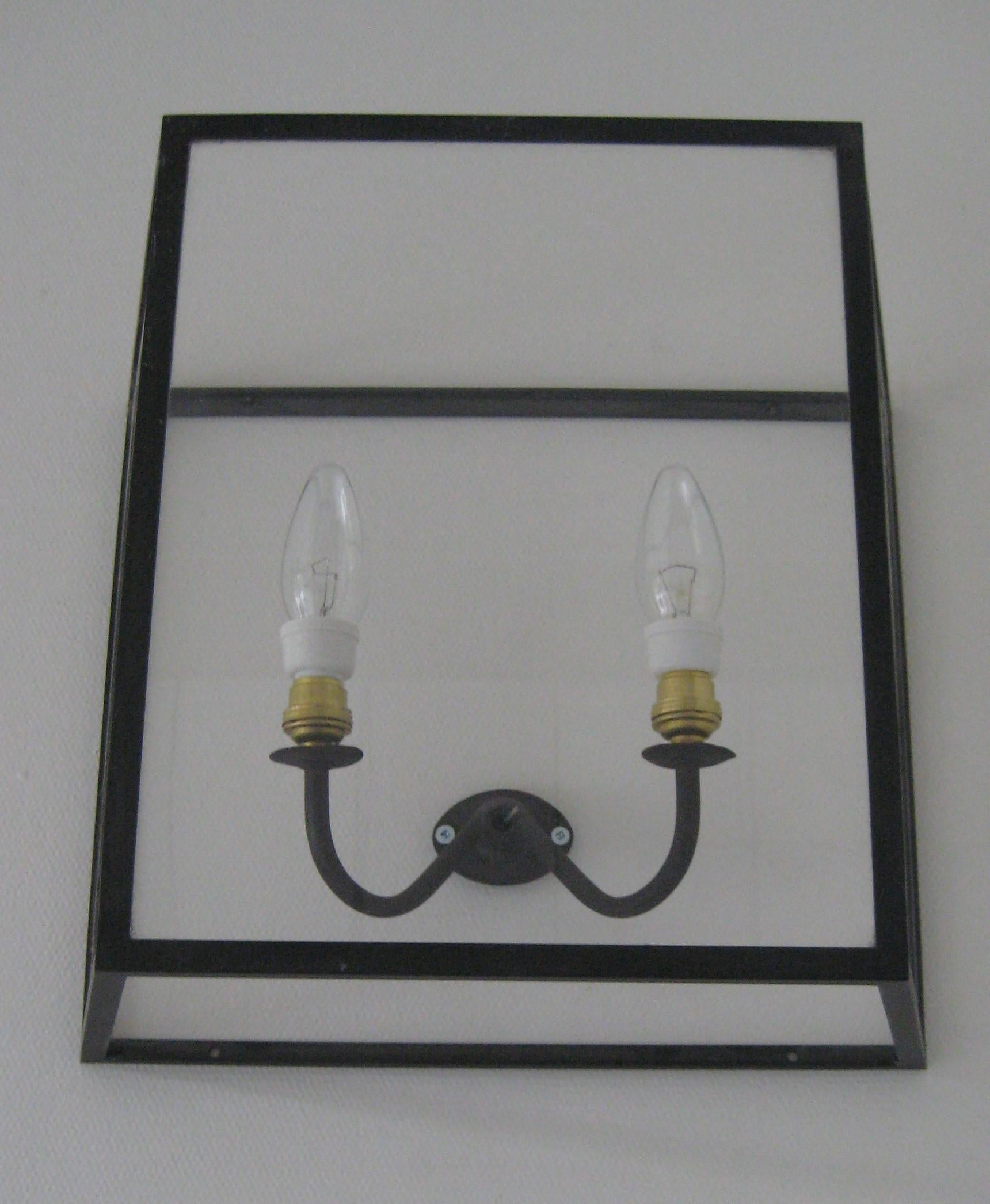 Moderne 21ème Century Candle Wall Light Laiton Verre LED en vente