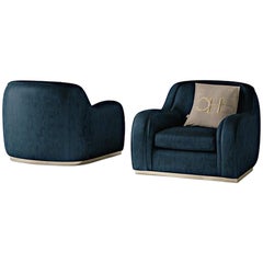 Siglo XXI Carpanese Home Italia Sillón con base de metal Neoclásico, 6737