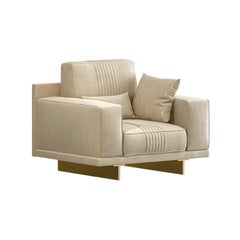 Siglo XXI Carpanese Home Italia Sillón con patas de metal Moderno, 7337