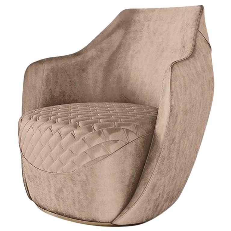 Siglo XXI Carpanese Home Italia Sillón con Base de Madera Moderno, 7043