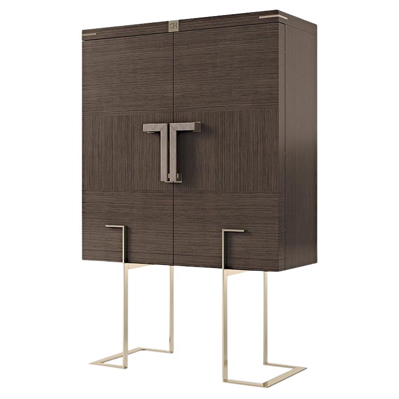 21st Century Carpanese Home Italia Bar con Base in Metallo Moderno, 7934
