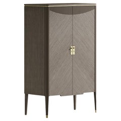 21st Century Carpanese Home Italia Bar with Metal Details Modern, 7334