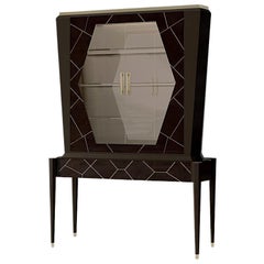 21st Century Carpanese Home Italia Bar with Wood Frame Modern, 7954