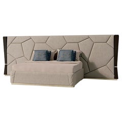 21st Century Carpanese Home Italia Bed with Wooden Columns Modern, 7589
