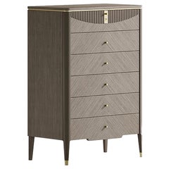 Armadio 21st Century Carpanese Home Italia con dettagli in metallo, moderno, 7363
